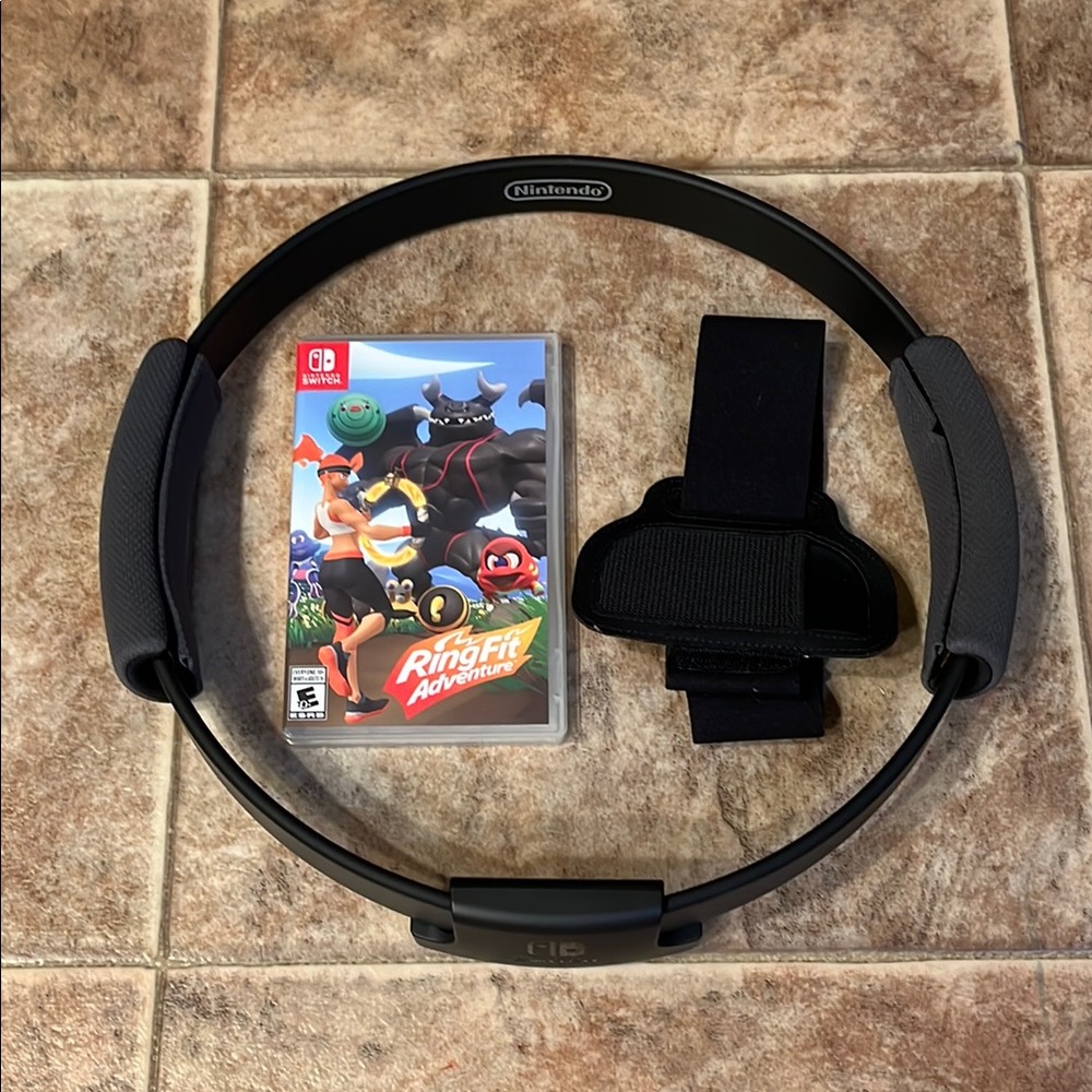 Nintendo Switch Ring Fit Adventure with Black Ring and Strap